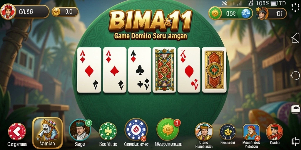 Screenshot BIMA11 menampilkan gameplay menarik dari permainan Domino.