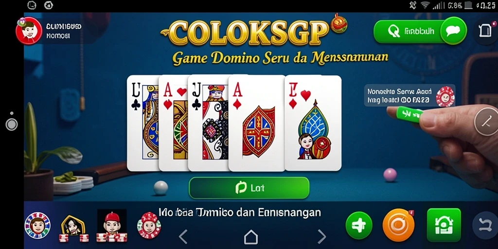 Screenshot gameplay COLOKSGP yang menunjukkan serunya bermain domino.