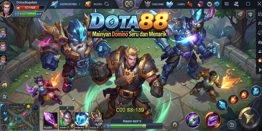 Tampilan gameplay Domino yang seru dan interaktif.