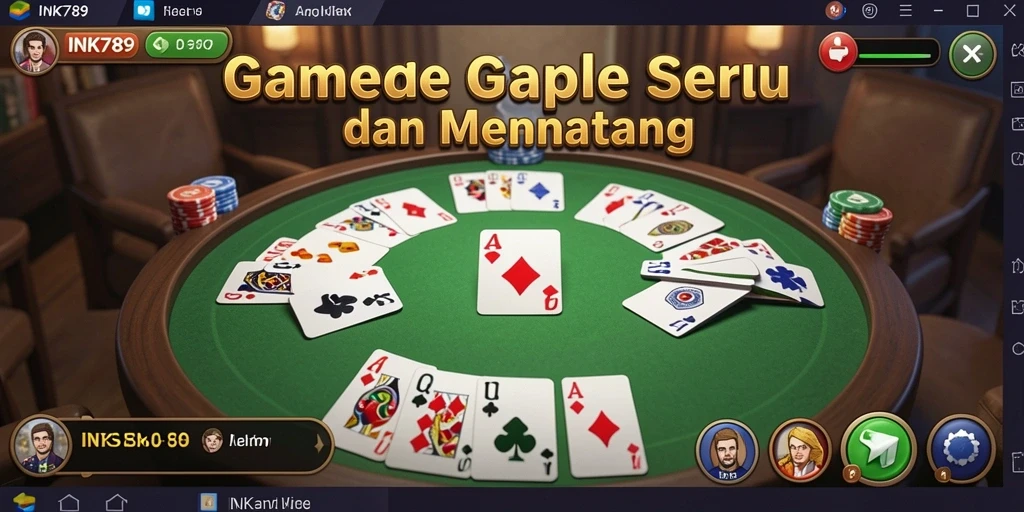 Tampilan gameplay INK789 saat bermain Gaple yang seru.