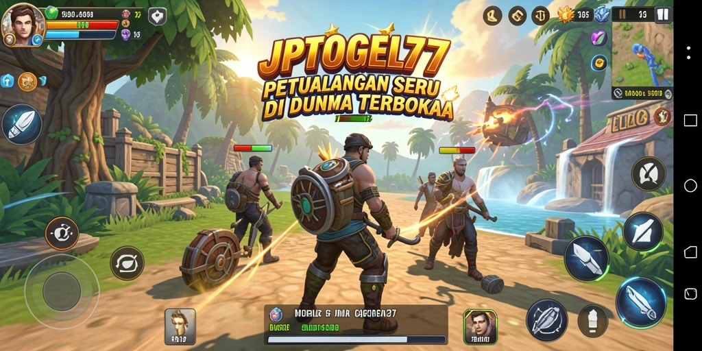 Screenshot gameplay JPTOGEL77 menampilkan petualangan seru di dunia terbuka.