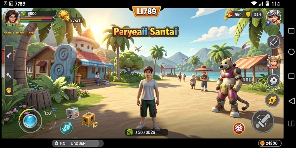Tampilan gameplay LI789 yang penuh warna dan menyenangkan.