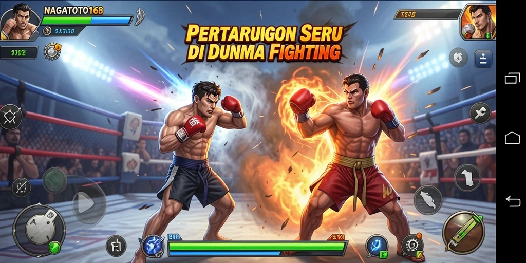 Tampilan gameplay menegangkan dalam NAGATOTO168 saat bertarung.