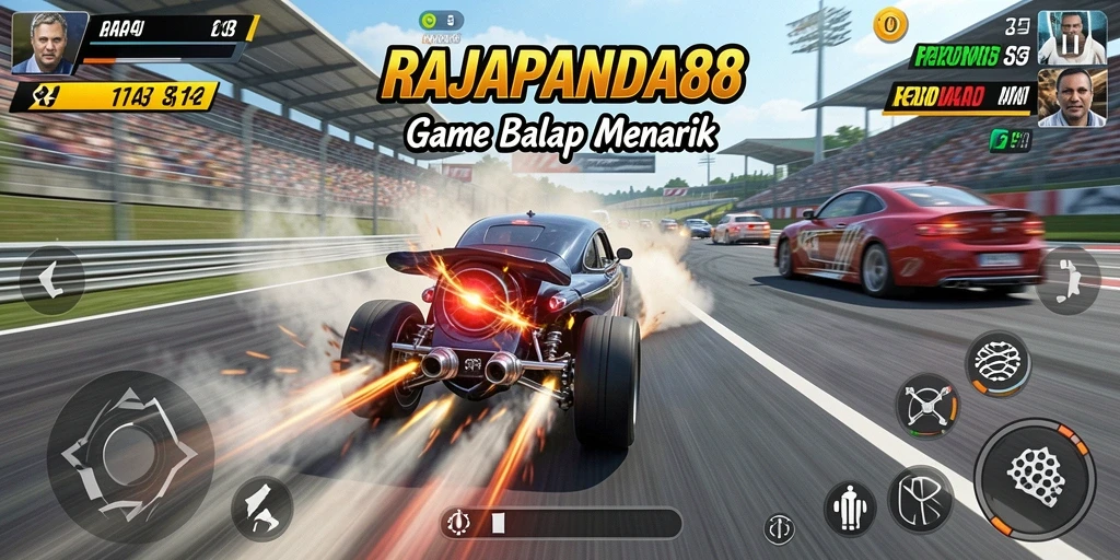 Gameplay balap seru dalam RAJAPANDA88 dengan grafis memukau.