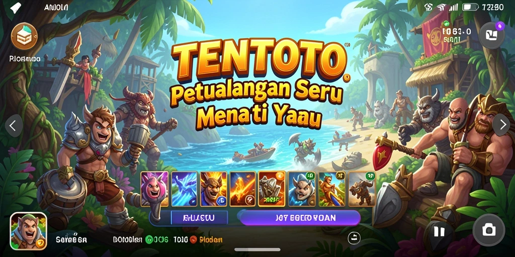 Gameplay seru dan menantang dari TENTOTO dalam misi petualangan.